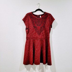 Xhilaration Maroon Boho Dress